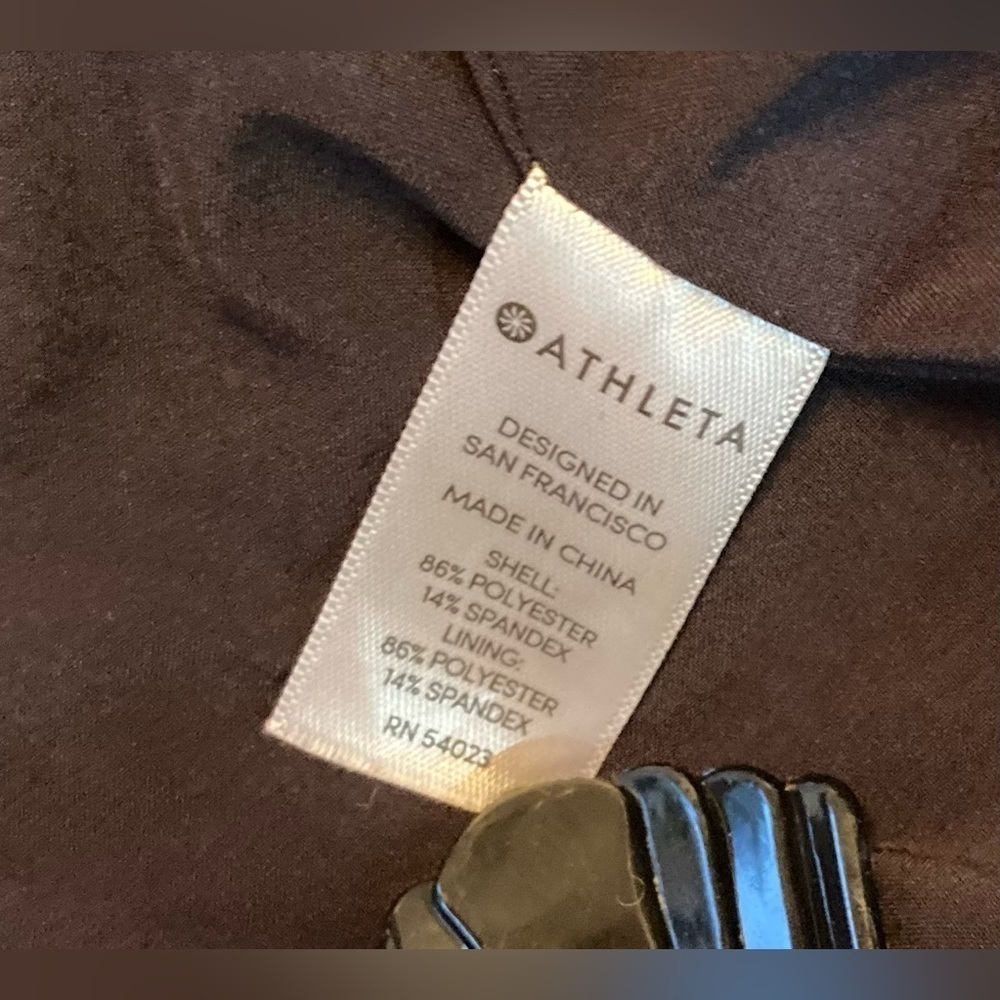 Athleta Laser Cut Perforated Racerback Dress Black Espresso Brown XS Activewear - Picture 7 of 7